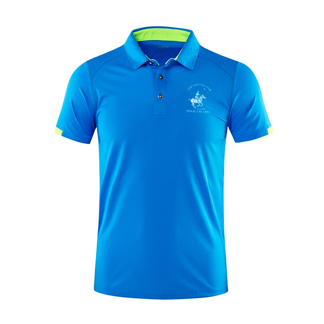 Polo Celeste con Detalles Verde Neón – Polo Perú