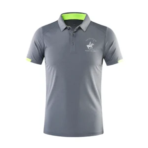 Polo Gris Premium con cuello